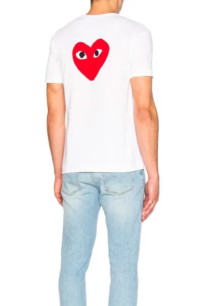 Футболка Comme des Garçons Reverse Heart, белый