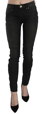 Джинсы PLEIN SUD JENIUS Хлопковые черные джинсовые брюки-скинни со средней посадкой s. W26 Рекомендуемая розничная цена 500 долларов США