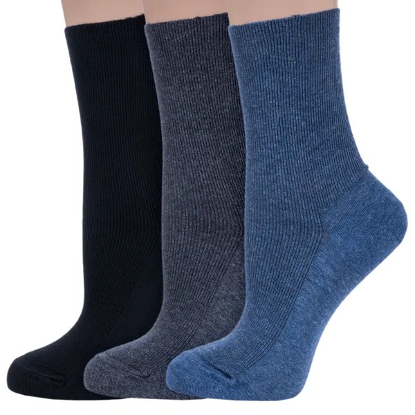 Комплект носков женских Dr Feet 3-15DF6 разноцветных 23