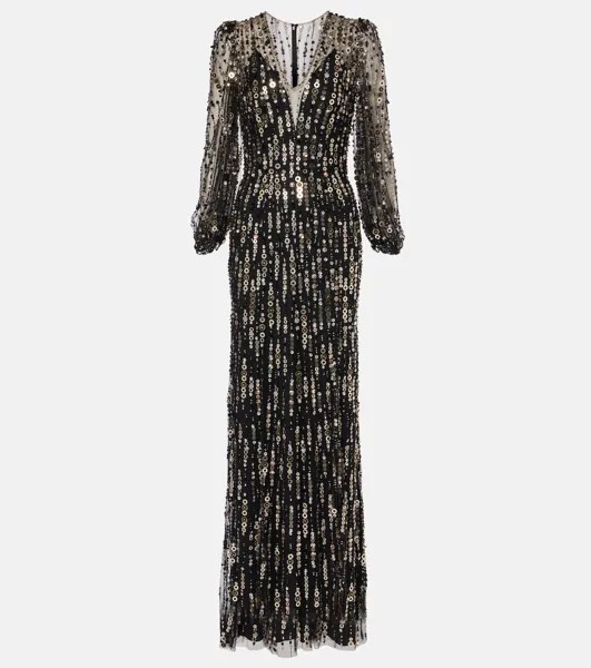 Платье Moondance с пайетками Jenny Packham, черный