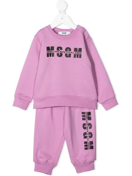MSGM Kids спортивный костюм с логотипом