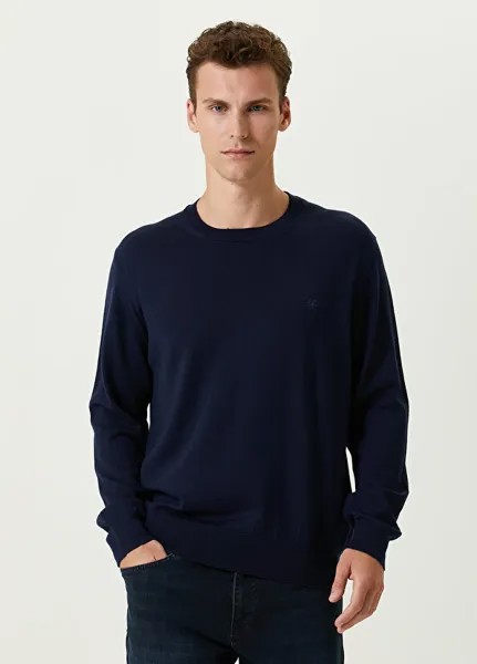 Темно-синий шерстяной свитер Etro
