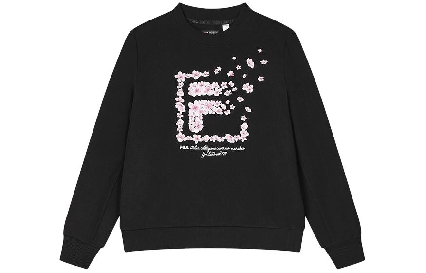 Свитшот женский, цвет черный как смоль Fila