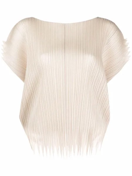 Pleats Please Issey Miyake плиссированный топ асимметричного кроя