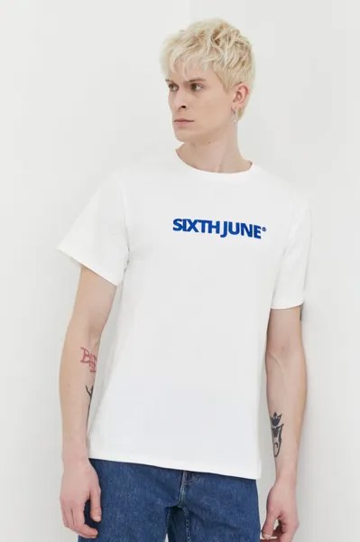 Хлопковая футболка Sixth June, белый