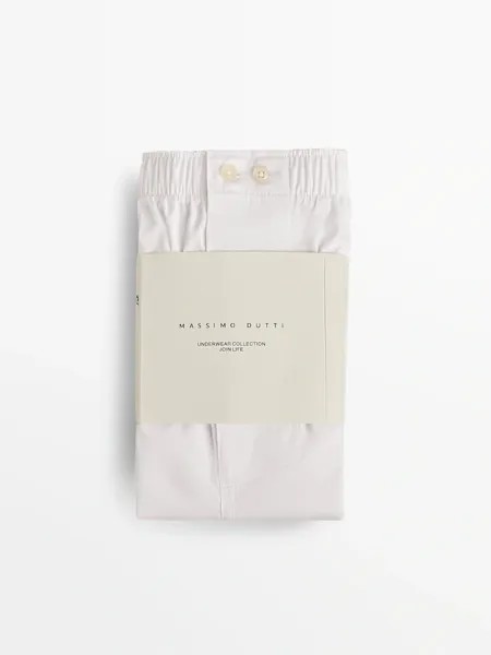 Боксеры из поплина Massimo Dutti, белый