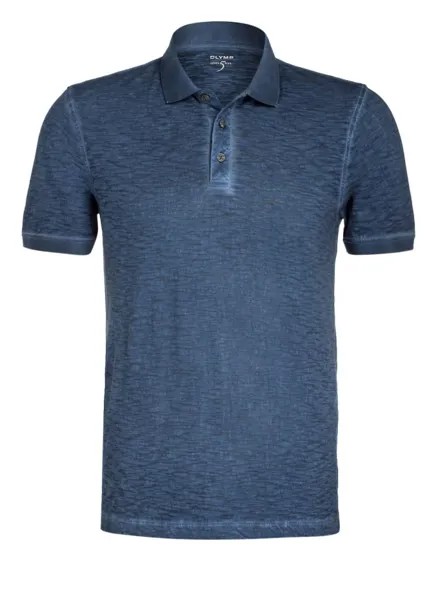 Рубашка-поло из джерси level five облегающего кроя Olymp, синий