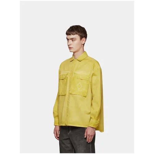 Куртка-рубашка A-COLD-WALL*, демисезон/лето, силуэт свободный, размер XL, желтый