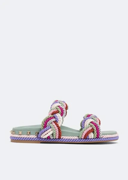 Сандалии VALENTINO GARAVANI Rockstud Torchon sandals, разноцветный