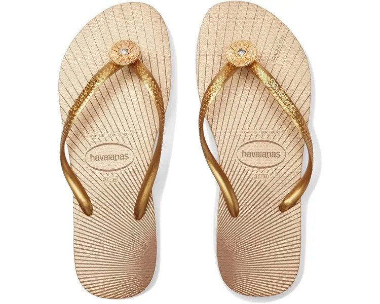 Сандалии Havaianas Slim Star SW Flip Flop Sandal, цвет Golden