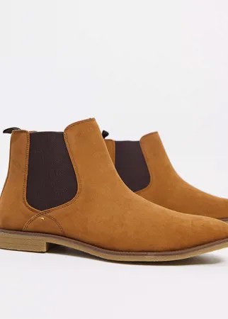 Светло-коричневые ботинки челси Burton Menswear-Коричневый