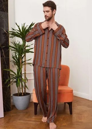 Пижама мужская Laete 61636/61661 коричневая M
