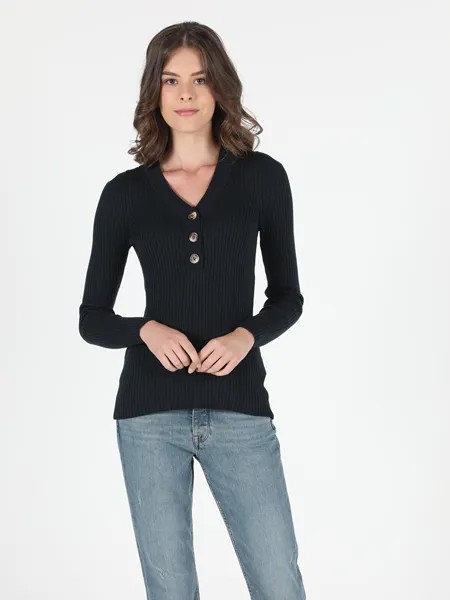 Пуловер женский Colins CL1050541_Q1.V1 синий XS
