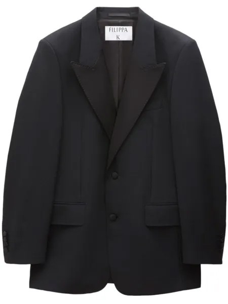 Filippa K однобортный пиджак из шерсти мериноса, черный
