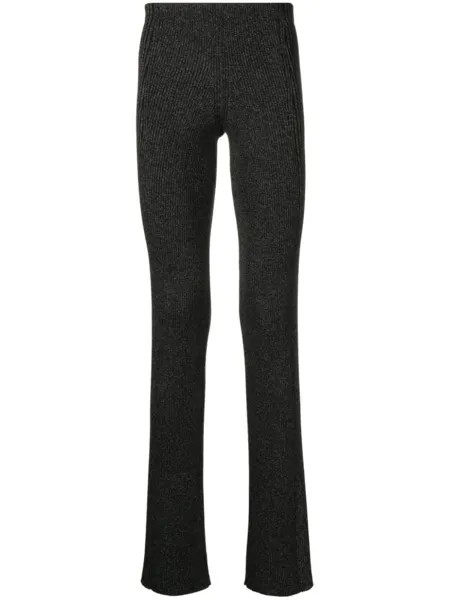 Dion Lee расклешенные брюки в рубчик, черный