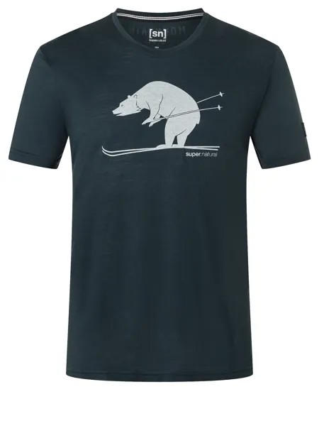 Рубашка super.natural Merino T Shirt, синий