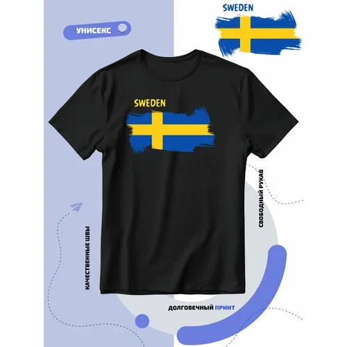Футболка SMAIL-P флаг Швеции, размер 3XS, черный