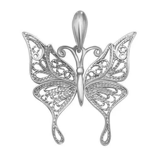 Серебряная подвеска Бабочка 0400334-00245
