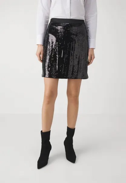 Мини-юбка SEQUIN EVENING SKIRT KARL LAGERFELD, черный