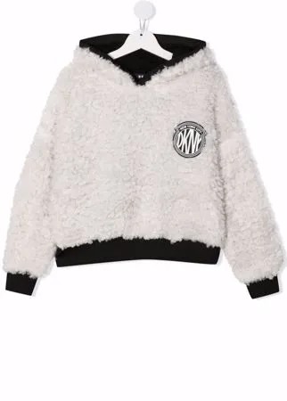 Dkny Kids флисовое худи с логотипом