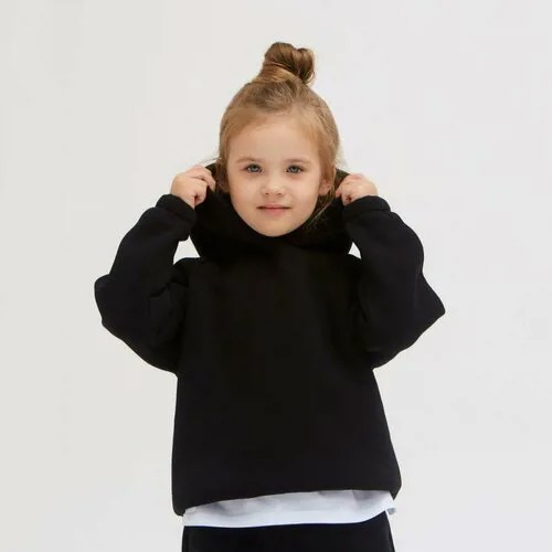 Худи детское MINAKU: kids цвет чёрный, рост 116 см
