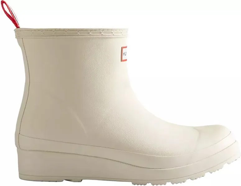 Hunter Boots Женские короткие резиновые сапоги из веганской овчины с утеплителем, белый