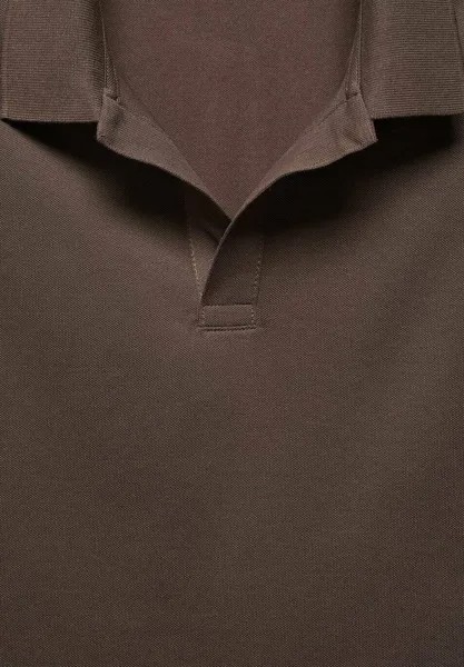 Рубашка-поло Shirt Mango, коричневая