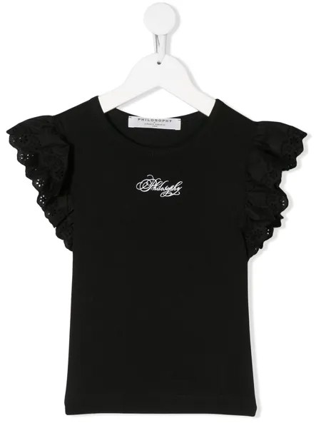 Philosophy Di Lorenzo Serafini Kids футболка с оборками на рукавах