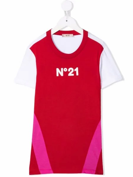 Nº21 Kids футболка в стиле колор-блок