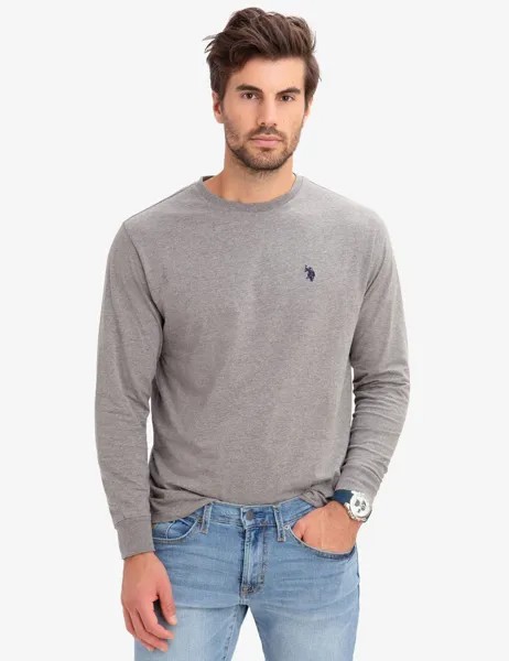 Лонгслив U.S. Polo Assn., серый