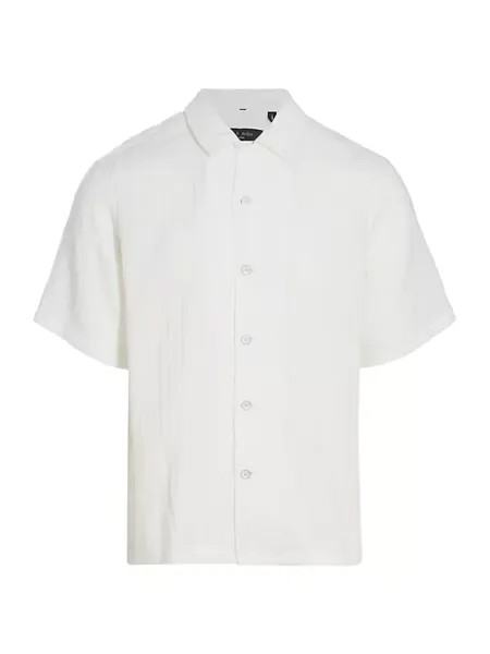 Текстурированная рубашка с короткими рукавами Rag & Bone, белый