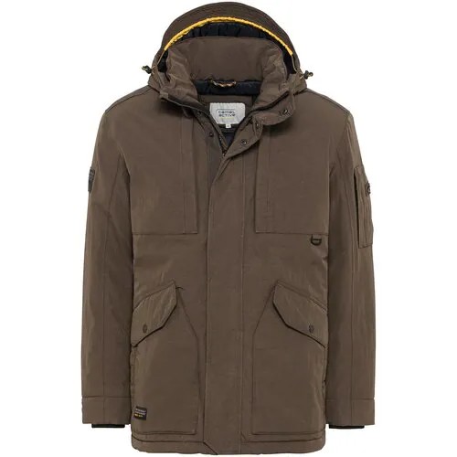 Куртка Camel Active, демисезон/зима, силуэт прямой, подкладка, капюшон, карманы, размер 54, коричневый