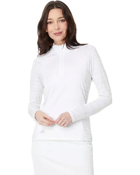 Рубашка adidas Ultimate365 Mock Quarter Zip Golf Pullover, белый