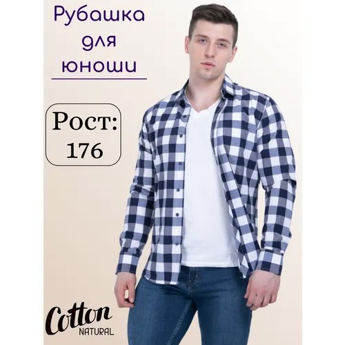 Рубашка Palmary Leading, размер 48, синий/белый