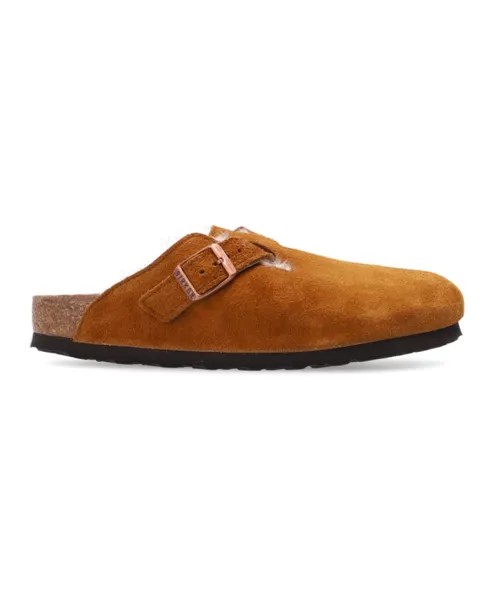 Замшевые шлепанцы Boston vl Birkenstock, коричневый