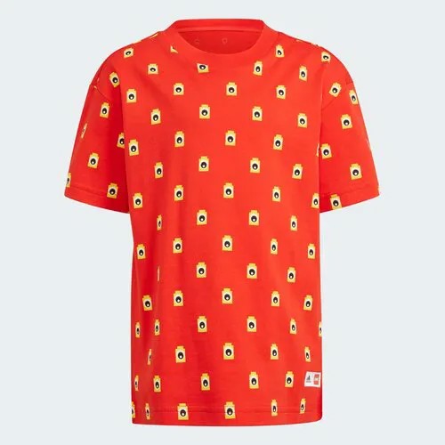 Футболка adidas, размер 104, красный