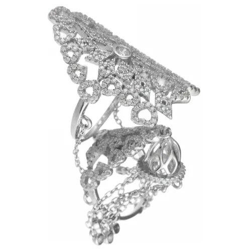 Кольцо ELEMENT47 серебро, 925 проба, фианит, размер 16.75