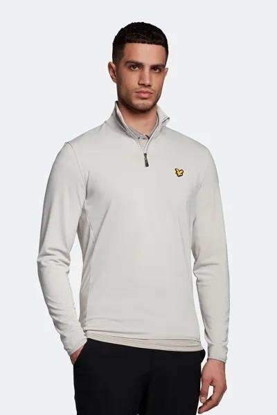 Серая толстовка Tech среднего слоя с молнией 1/4 Lyle & Scott, серый