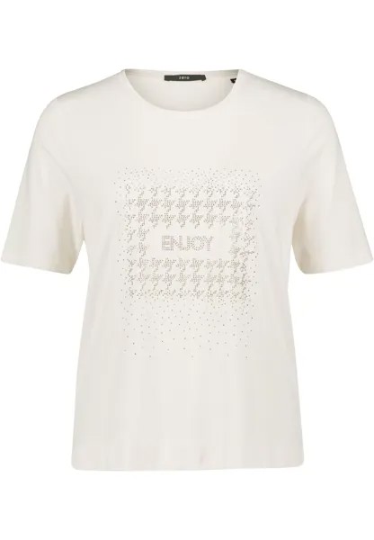 Футболка Zero mit Glitzerdruck, цвет Patch CreamCream