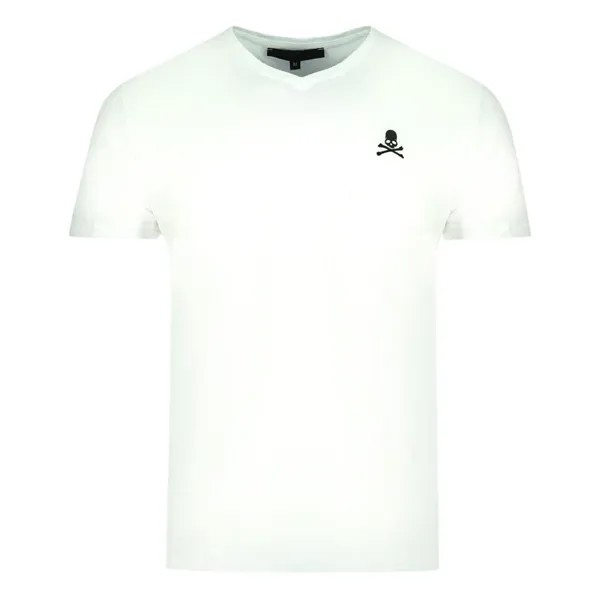 Белое нижнее белье с логотипом Skull And Crossbones и футболкой с v-образным вырезом Philipp Plein, белый
