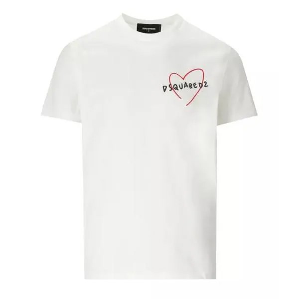 Футболка cool fit heart t-shirt Dsquared2, белый