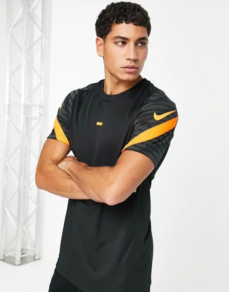 Черно-оранжевая футболка Nike Football Strike-Черный цвет