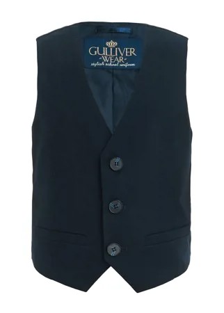 Синий классический жилет Gulliver