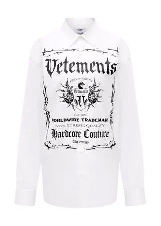 Хлопковая рубашка VETEMENTS