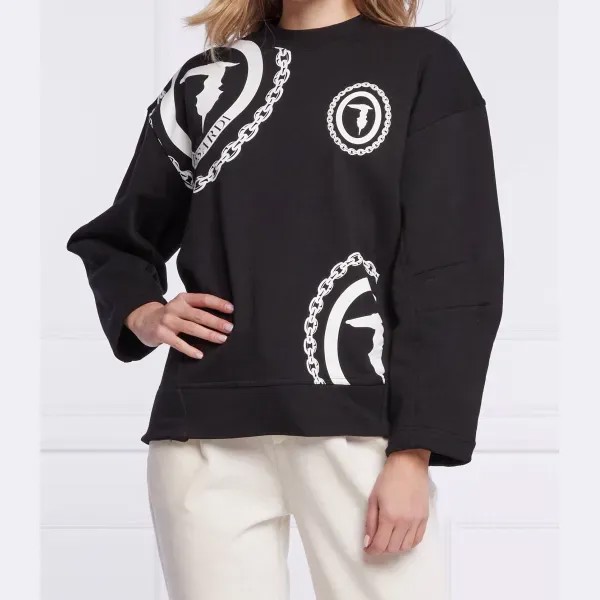 Толстовка свободного кроя Trussardi, черный