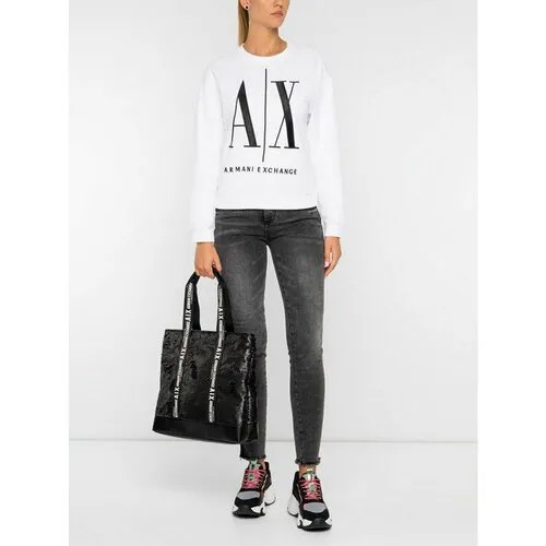 Лонгслив Armani Exchange, размер XS [INT], белый