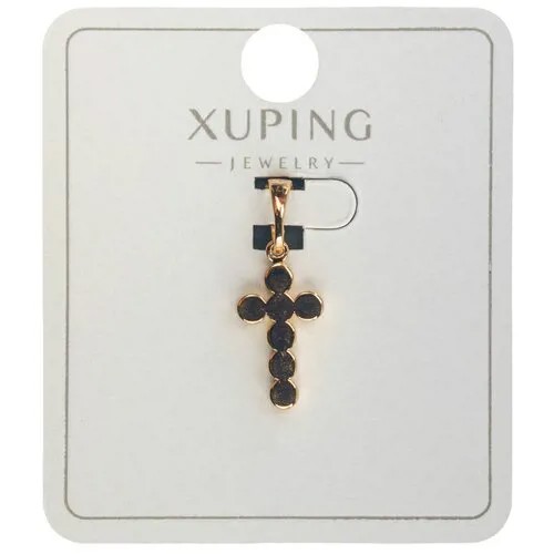 Крестик XUPING JEWELRY, золотистый, черный