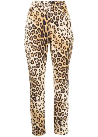 ETRO джинсы с леопардовым принтом