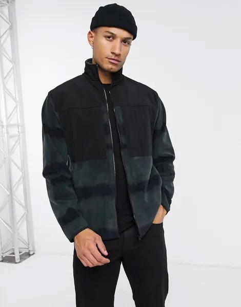 Флисовая олимпийка с принтом тай-дай ASOS DESIGN-Мульти