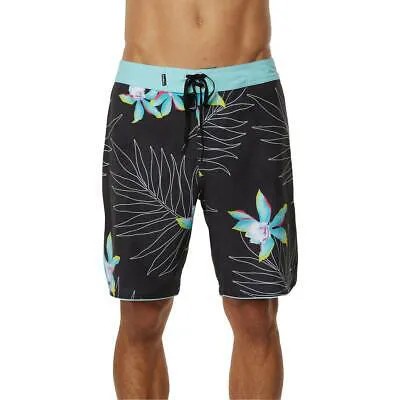 ONeill Mens Black Quick-Dry Hybrid Trunks Casual Shorts Athletic 30 BHFO 7798